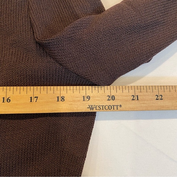 Vintage St. John Chocolate Brown Knit Skirt Set with Beaded Jacket, Size Medium - Picture 9 of 13
